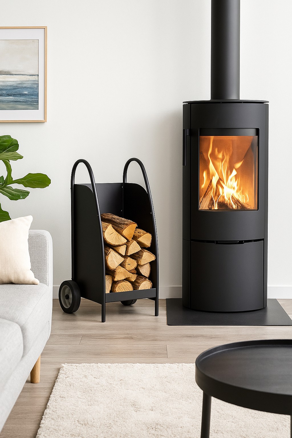 m&ouml;bel direkt online Kaminholzwagen aus Metall 