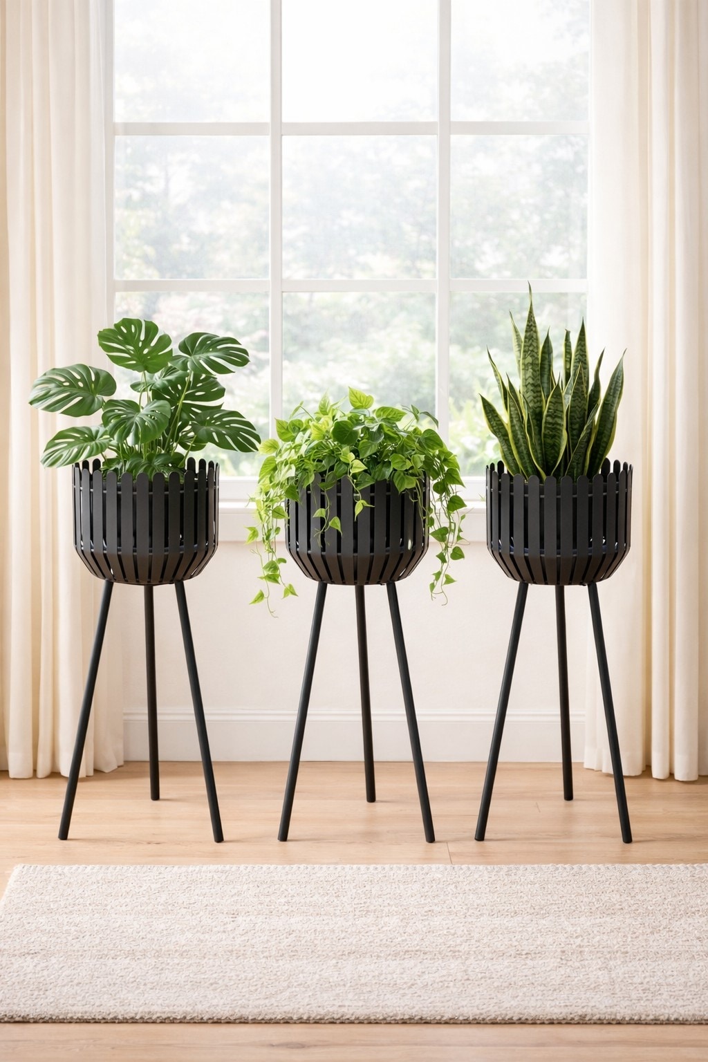 m&ouml;bel direkt online Blumenst&auml;nder aus Metall schwarz 