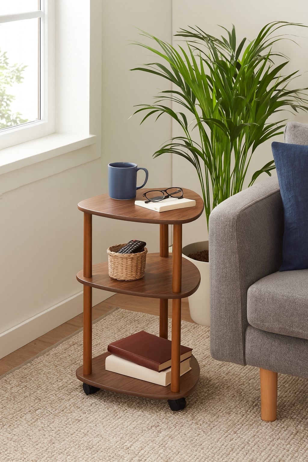 m&ouml;bel direkt online Rollregal mit 3 B&ouml;den Franz 