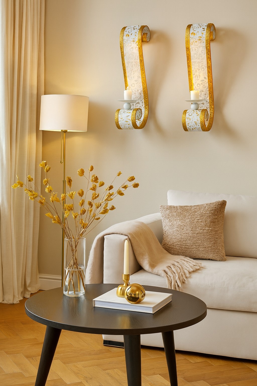 m&ouml;bel direkt online Wandkerzenhalter 2er-Set Wandkerzenhalter-Set 