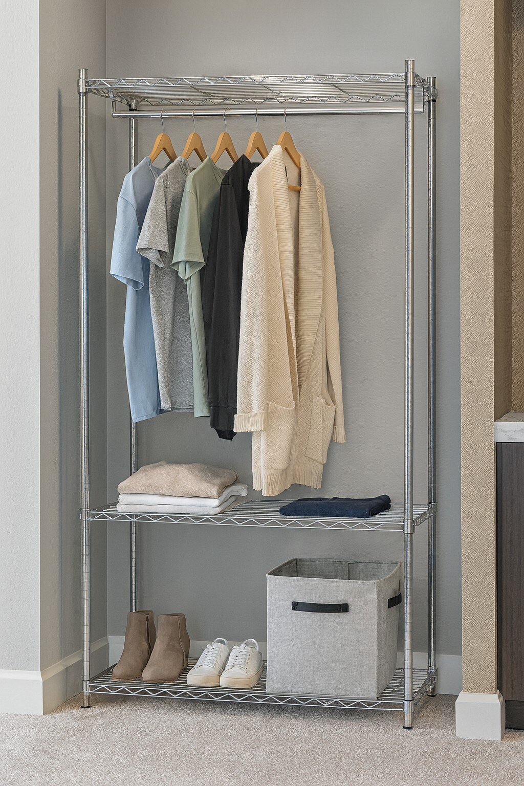 möbel direkt online Rollgarderobe Robbi silber