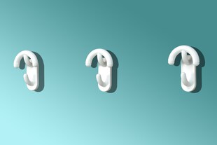 möbel direkt online Design-Garderobenhaken 3er-Set Designer: LUIGI CARAMELLA 