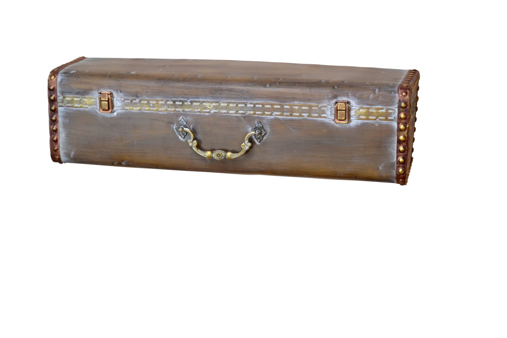 möbel direkt online Wandkonsole Koffer beige/goldfarben