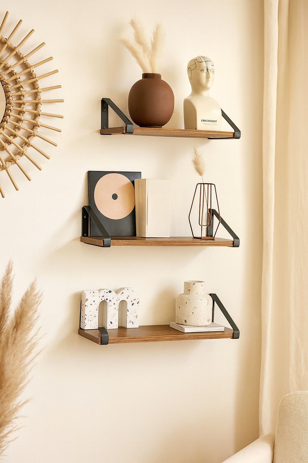 m&ouml;bel direkt online Wandregal-Set 3teilig Jonas 