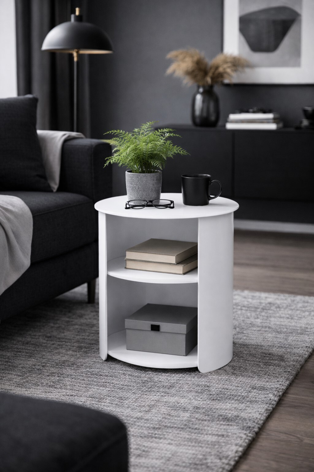 m&ouml;bel direkt online Beistelltisch moderne Optik, aus Metall wei&szlig; 