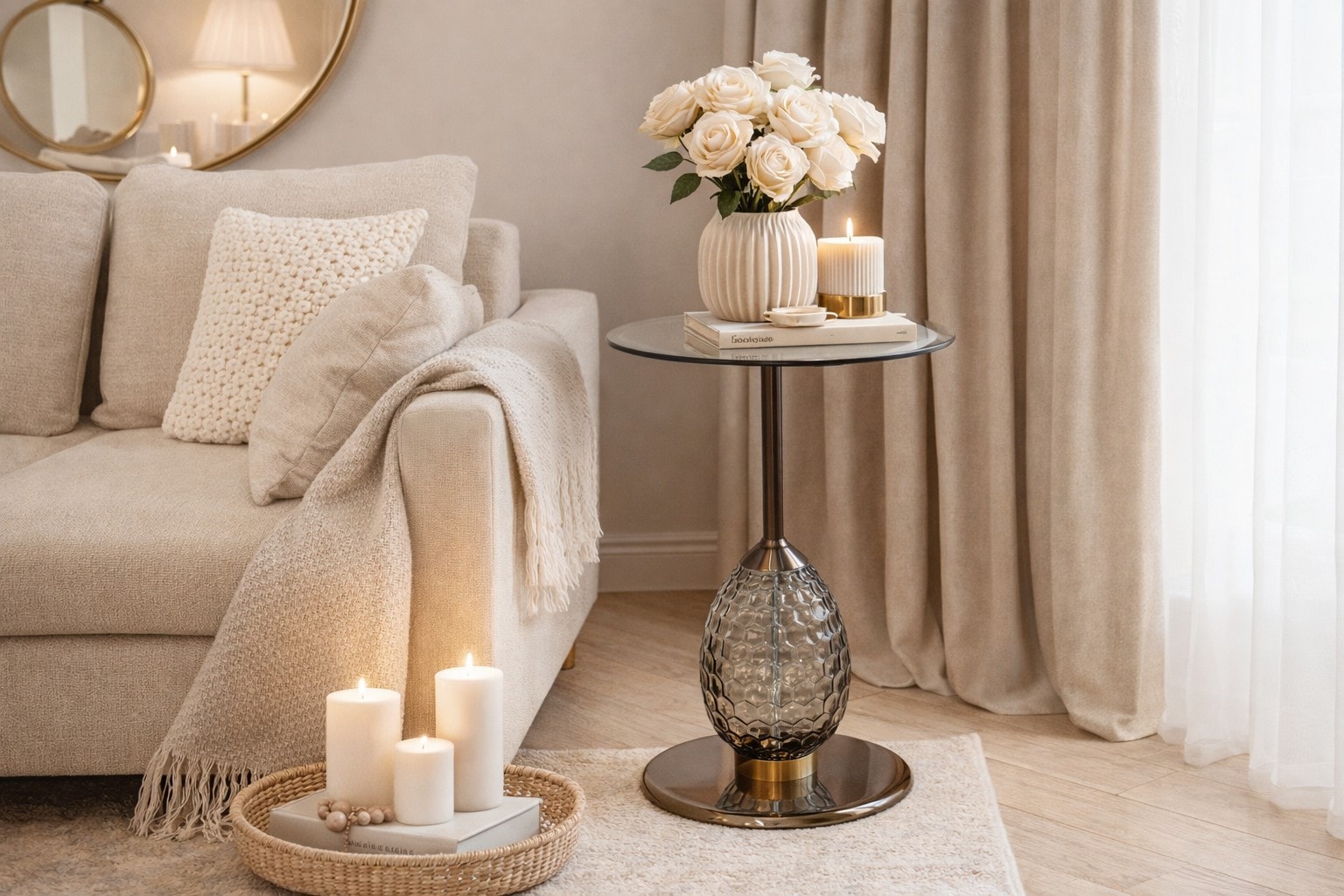 m&ouml;bel direkt online Beistelltisch Glastisch 