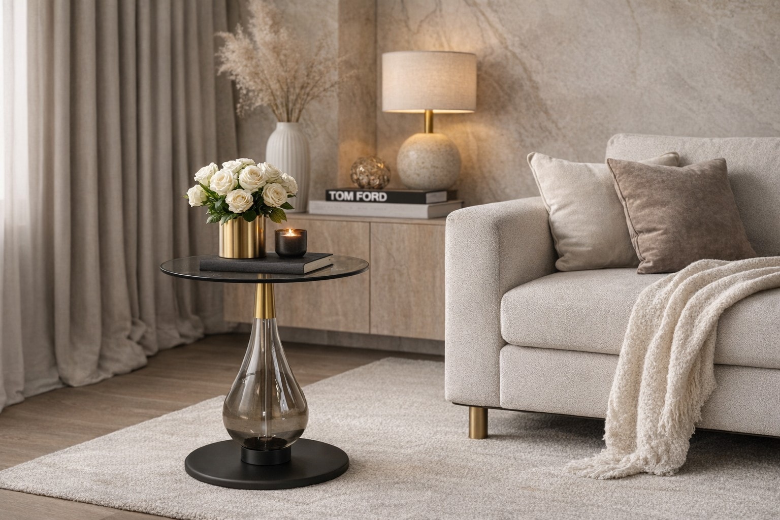 m&ouml;bel direkt online Beistelltisch Glastisch 