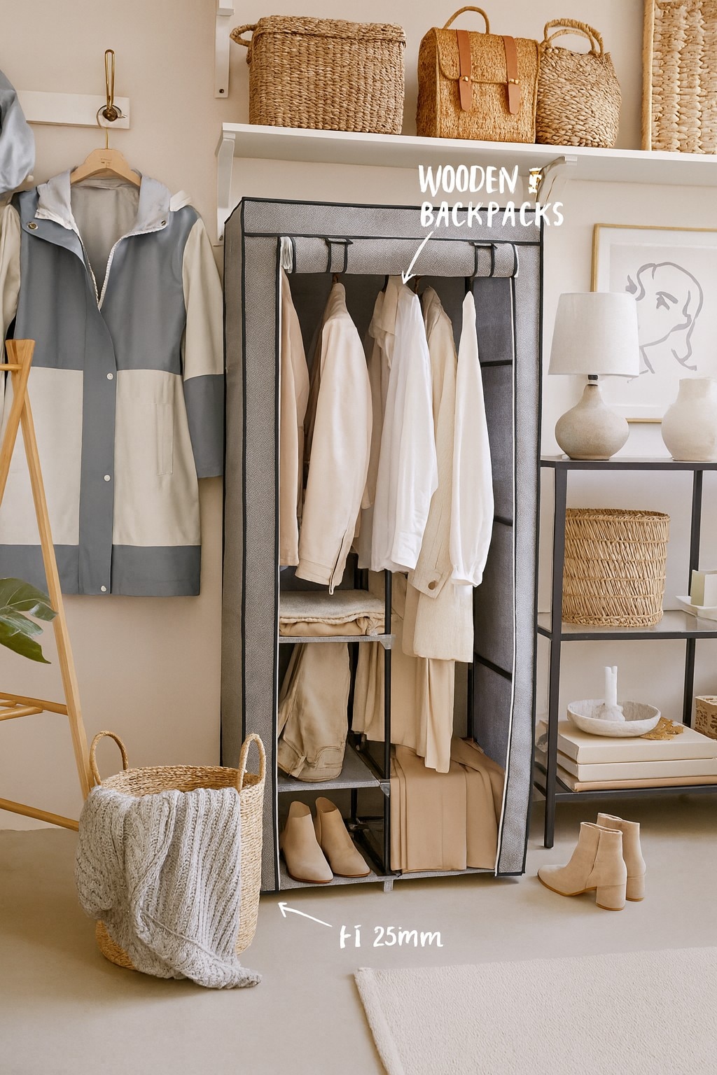 m&ouml;bel direkt online Textil-Kleiderschrank Sarah 