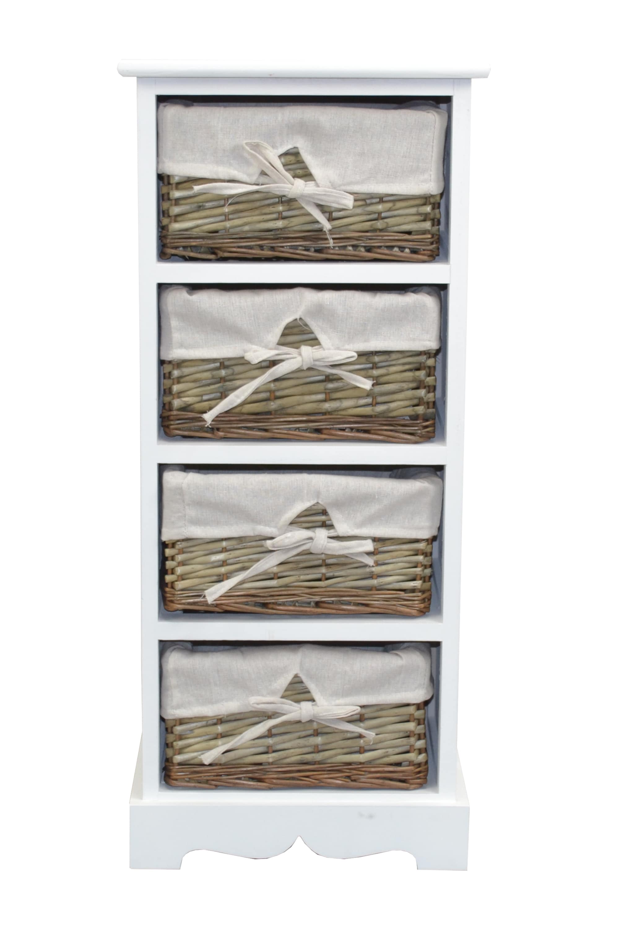 m&ouml;bel direkt online Regal mit 4 Weidenk&ouml;rben Sansibar 