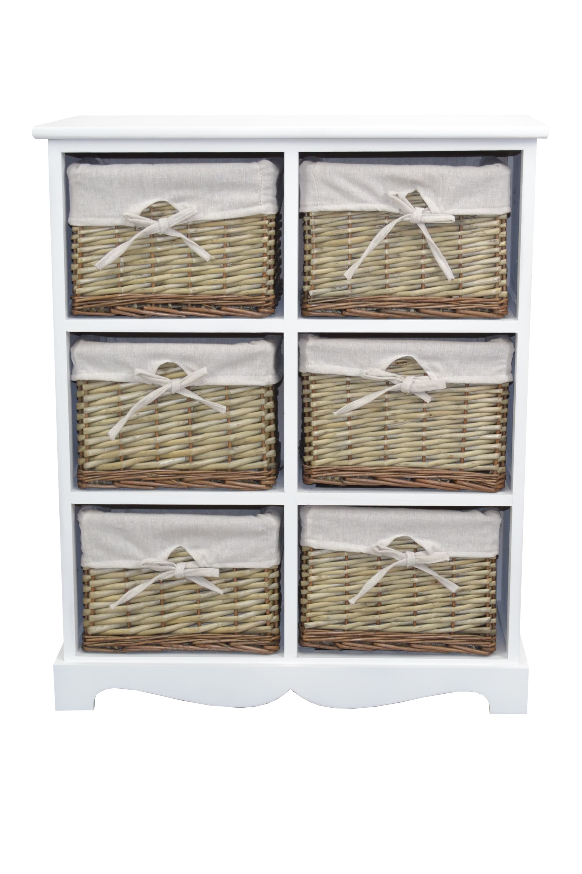 m&ouml;bel direkt online Regal mit 6 Weidenk&ouml;rben Sansibar 