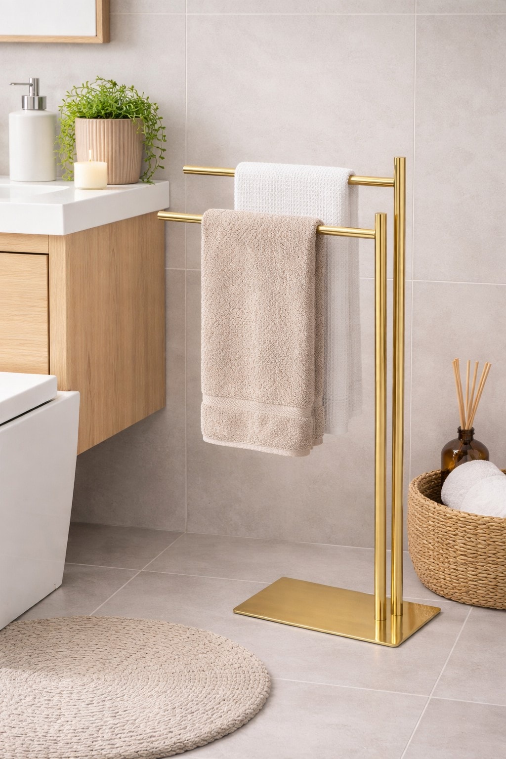 m&ouml;bel direkt online Handtuchhalter WC-B&uuml;rsten-/Rollenhalter 