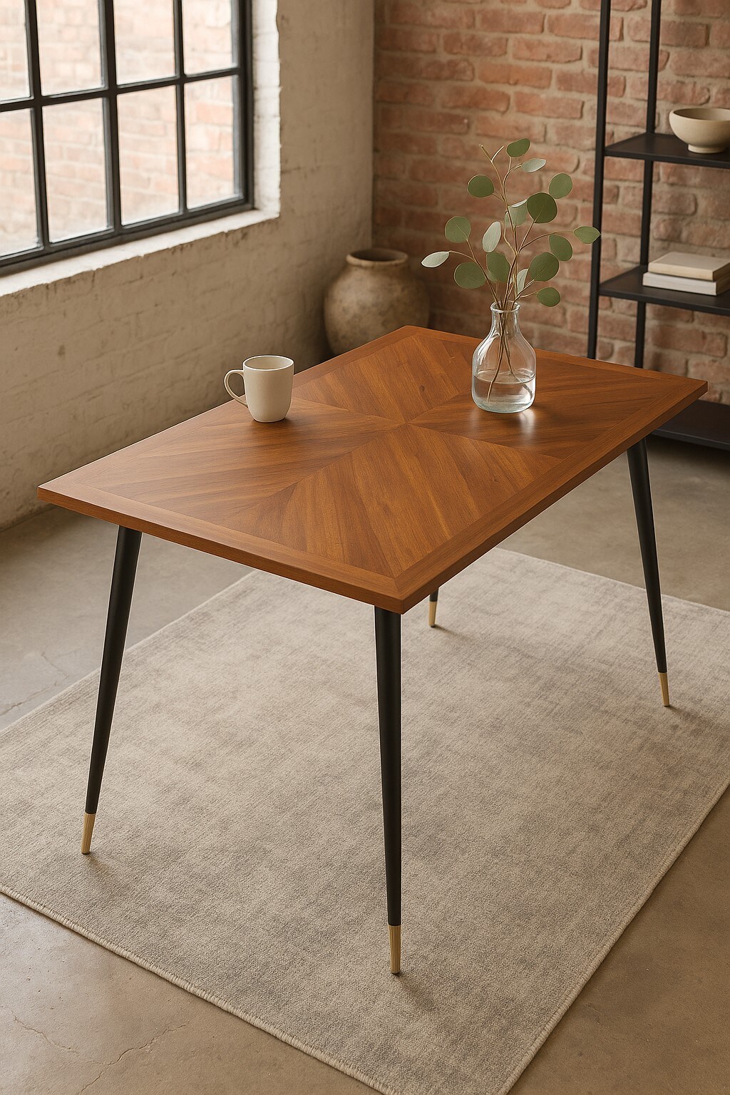 m&ouml;bel direkt online Esstisch 140x80 cm Intarsien-Optik 