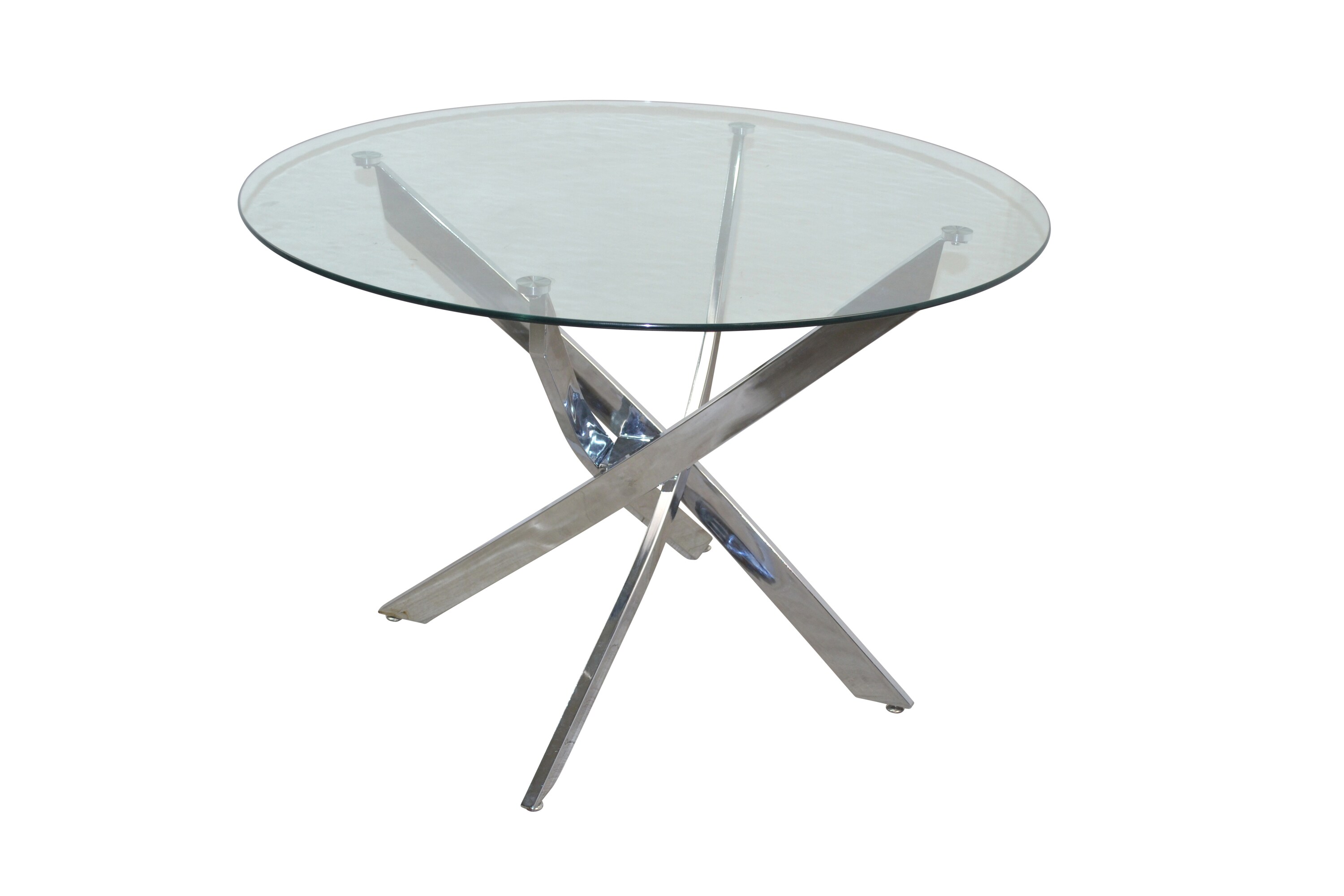 m&ouml;bel direkt online 4-Fu&szlig;-Esstisch mit &Oslash;110 cm Glasplatte 