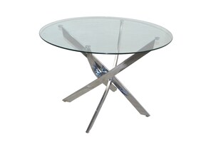 möbel direkt online 4-Fuß-Esstisch mit Ø110 cm Glasplatte 