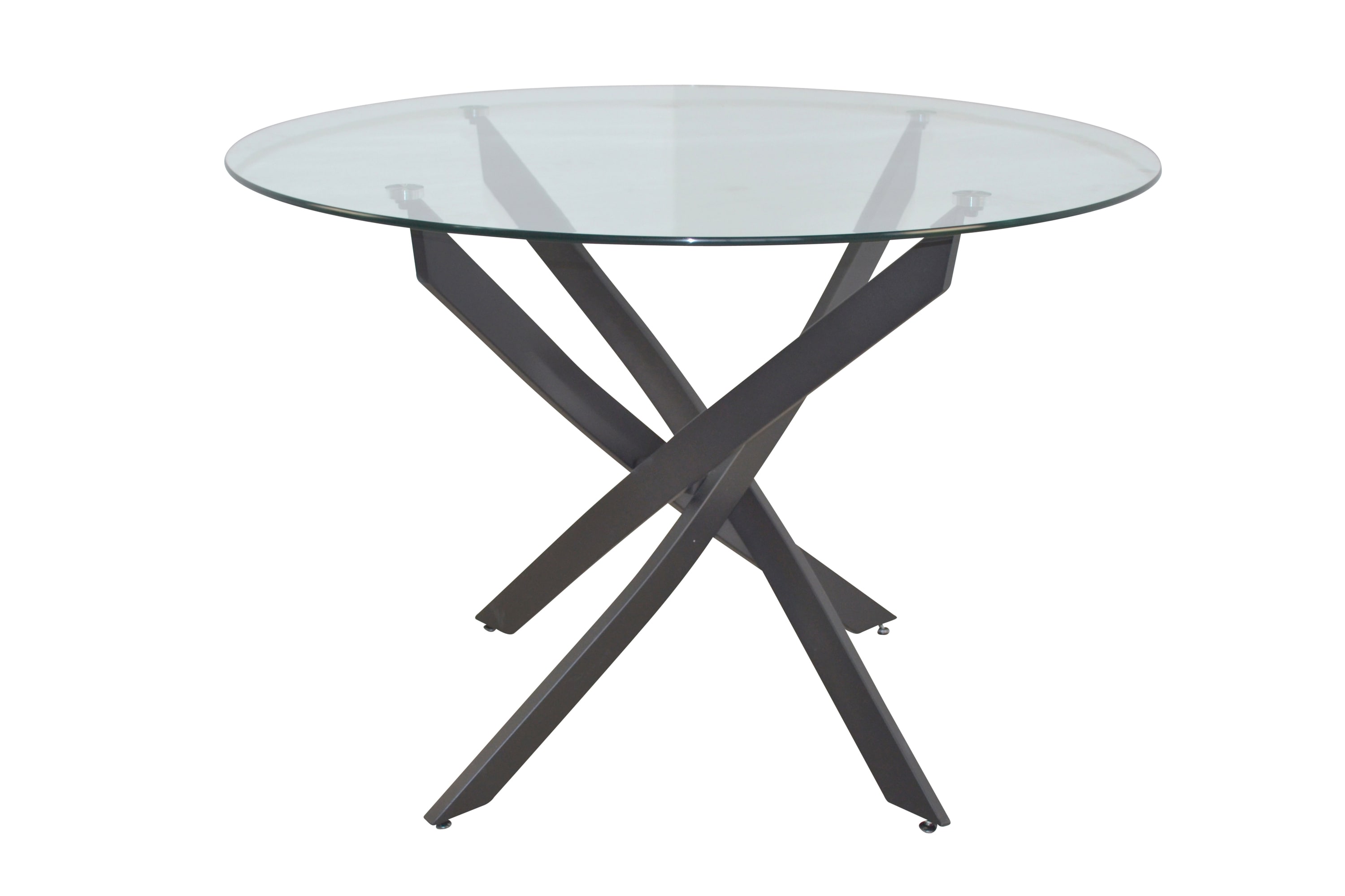 m&ouml;bel direkt online 4-Fu&szlig;-Esstisch mit &Oslash;110 cm Glasplatte 