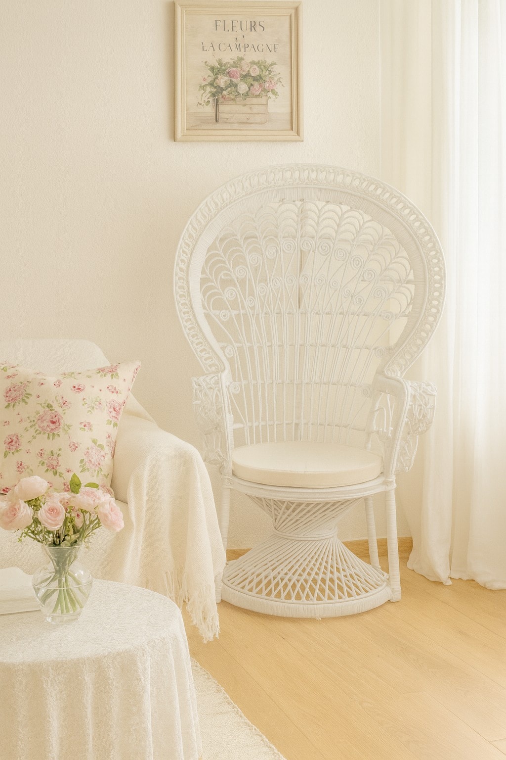 m&ouml;bel direkt online Rattansessel Pfauenthron mit Sitzkissen 