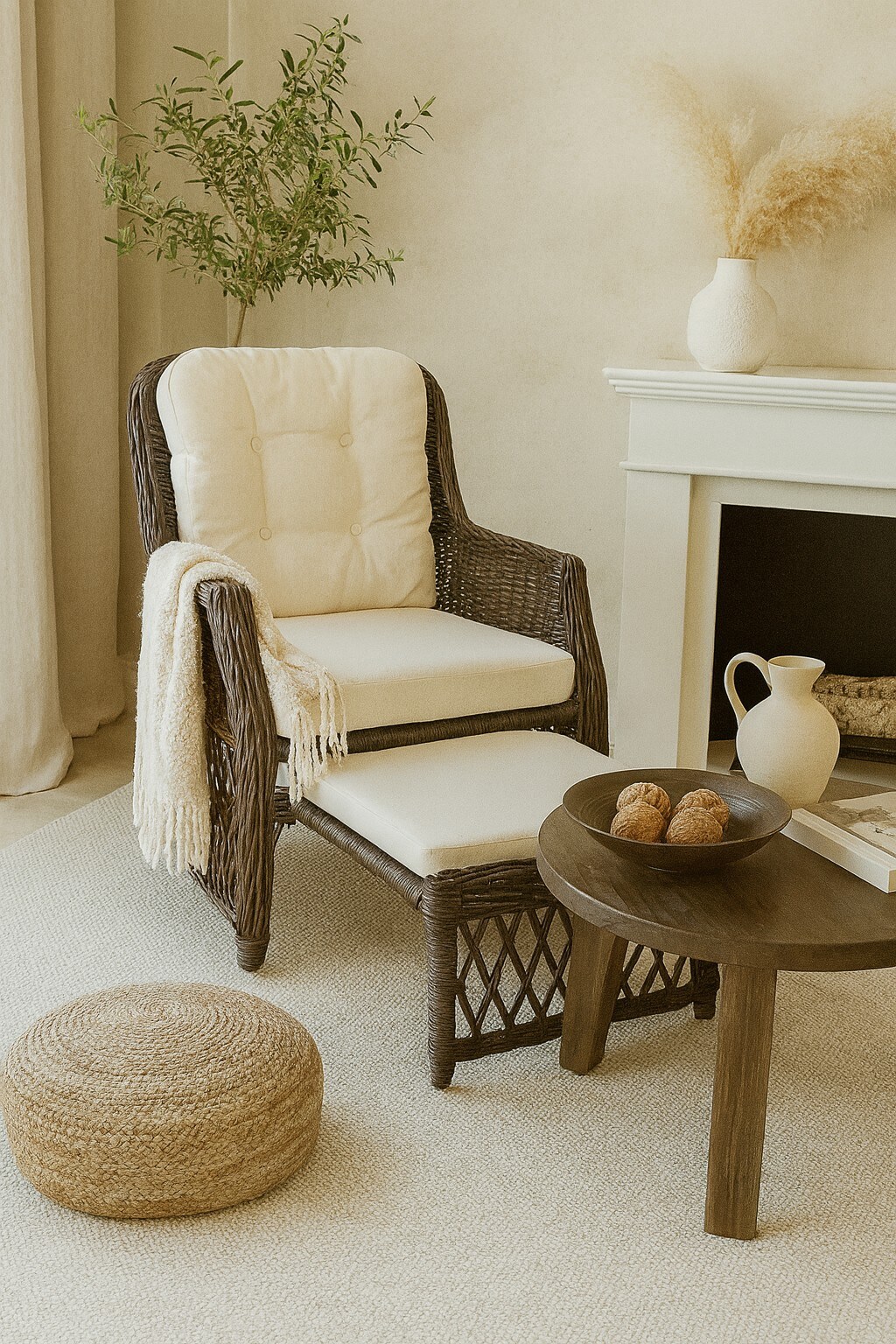 m&ouml;bel direkt online Rattansessel mit Kissen Donald 