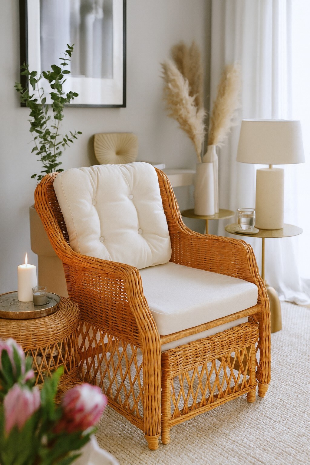 m&ouml;bel direkt online Rattansessel mit Kissen Donald 