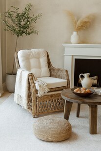 möbel direkt online Rattansessel mit Kissen Donald 