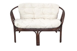 möbel direkt online Rattansitzbank mit Kissenauflage Sonja 