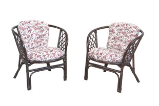 möbel direkt online 2er-Set Rattansessel mit Kissen Sonja 