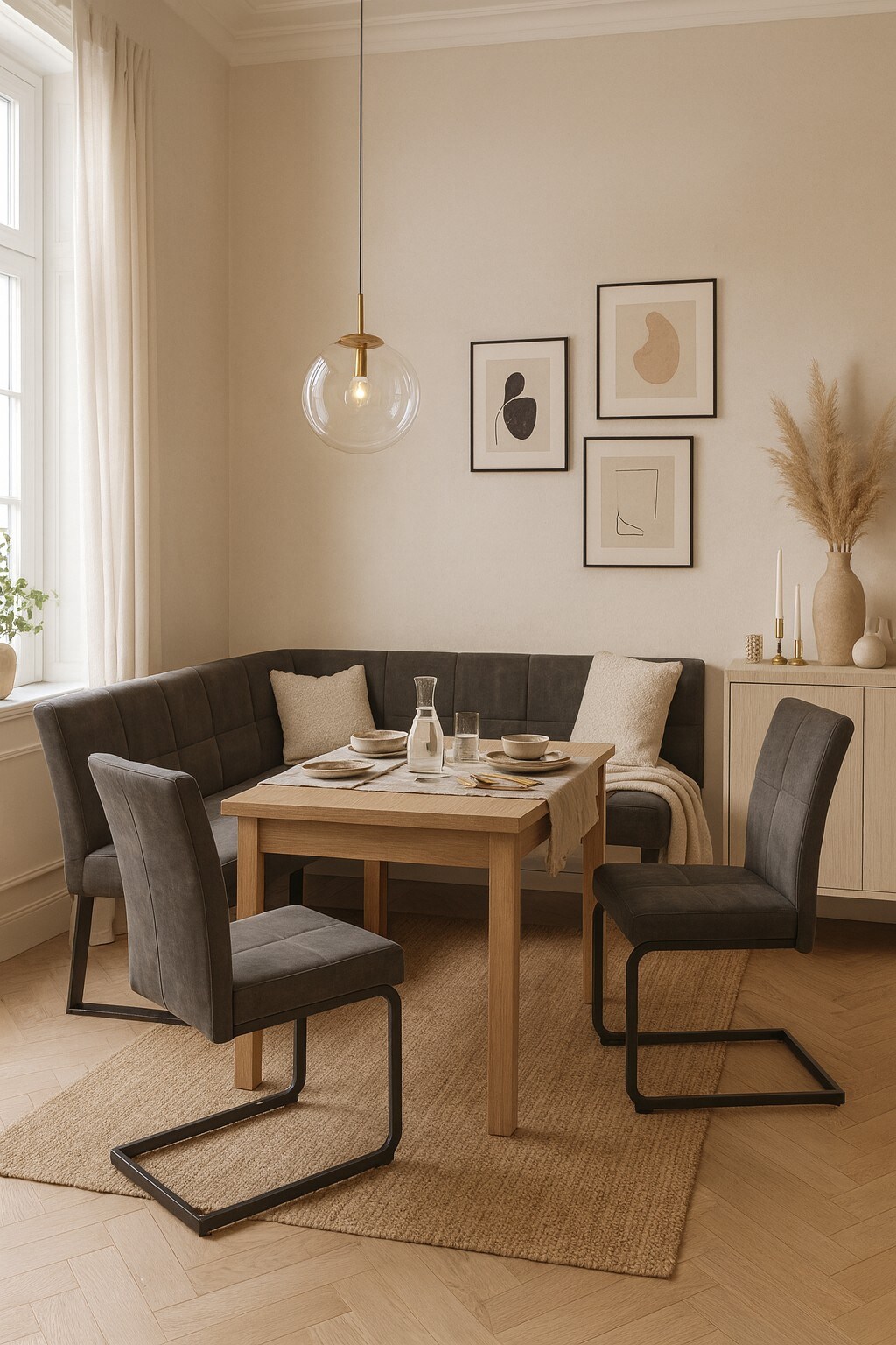 m&ouml;bel direkt online 4tlg. Eckbankgruppe Schenkelma&szlig; 190x150 cm 