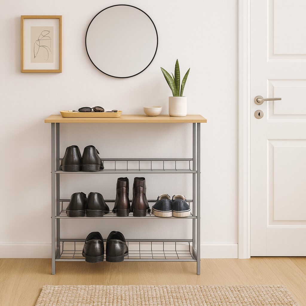 möbel direkt online Schuhregal Regal alufarben