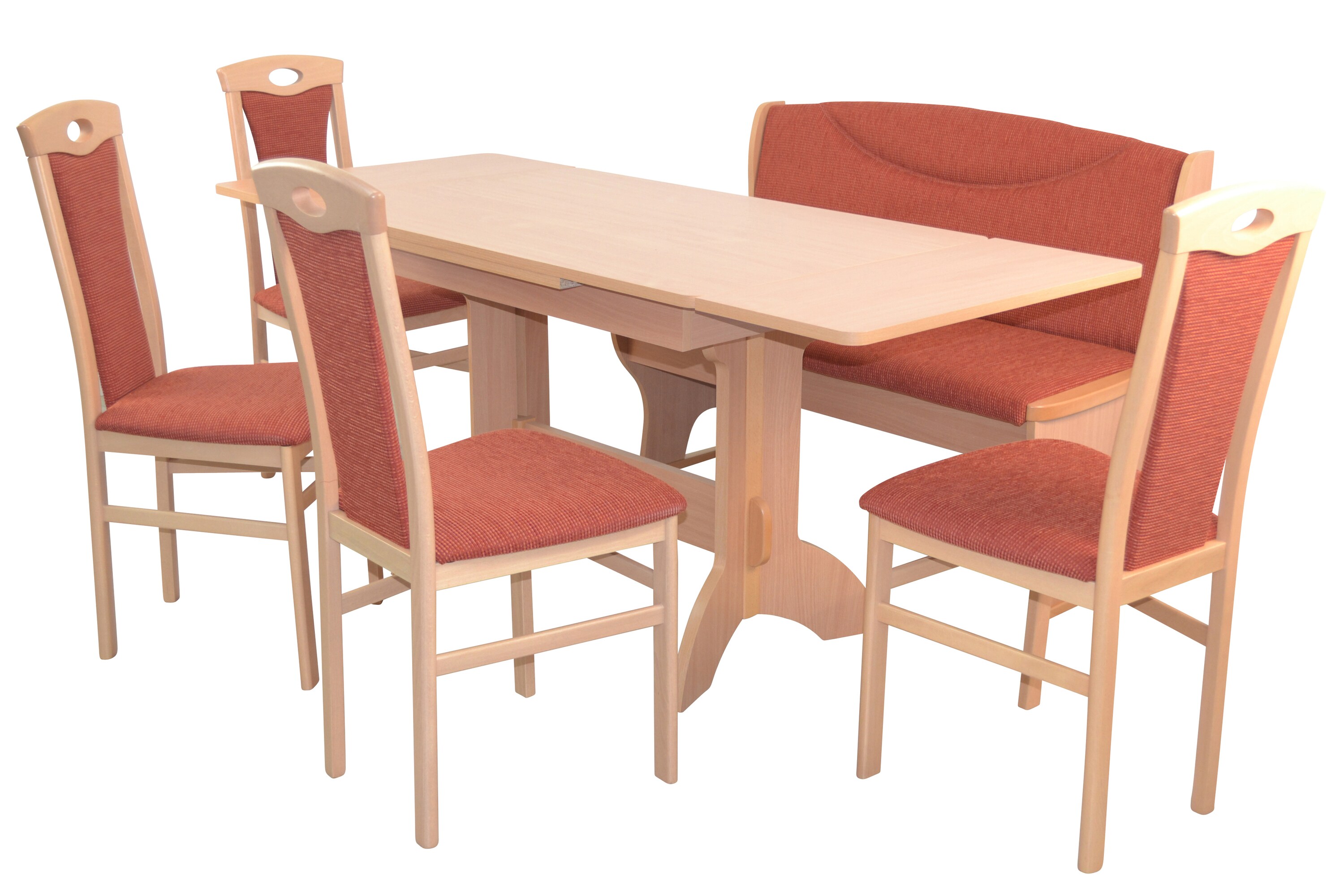 m&ouml;bel direkt online Sitzgruppe  6-teilig "Madrid" mit Wangen-Esstisch 