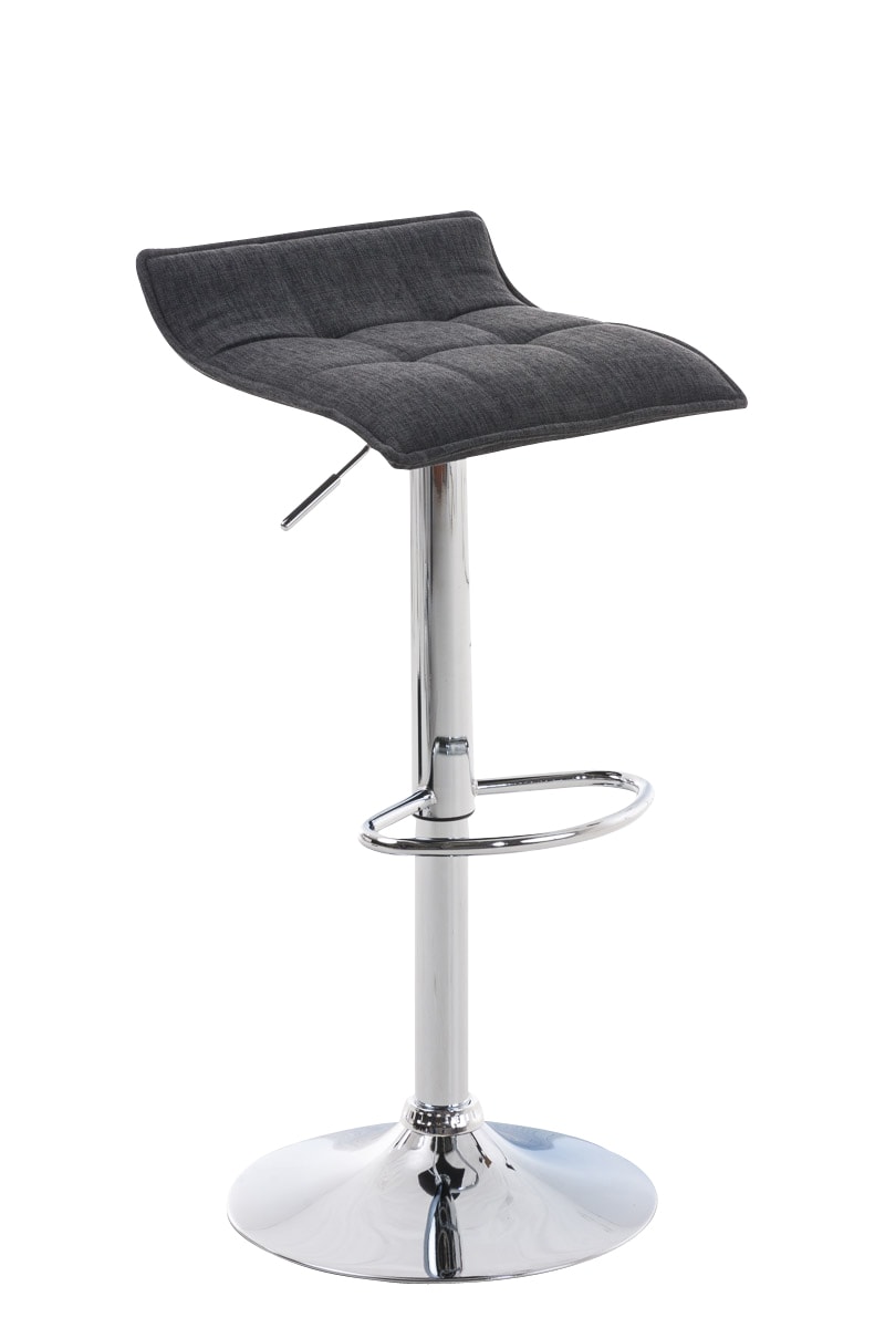 CLP Barhocker Madison Mit Hochwertiger Polsterung Und Stoffbezug I H&ouml;henverstellbarer Barstuhl Mit Metallgestell In Chrom-Optik 