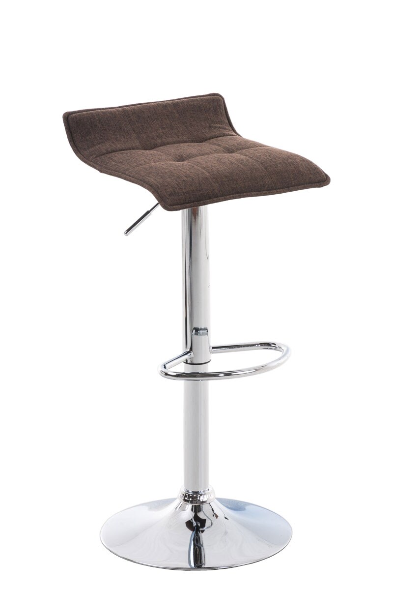 CLP Barhocker Madison Mit Hochwertiger Polsterung Und Stoffbezug I H&ouml;henverstellbarer Barstuhl Mit Metallgestell In Chrom-Optik 