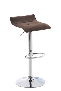 CLP Barhocker Madison Mit Hochwertiger Polsterung Und Stoffbezug I Höhenverstellbarer Barstuhl Mit Metallgestell In Chrom-Optik 