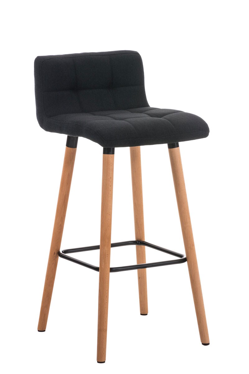 CLP Barhocker Lincoln Stoff Farbe: schwarz