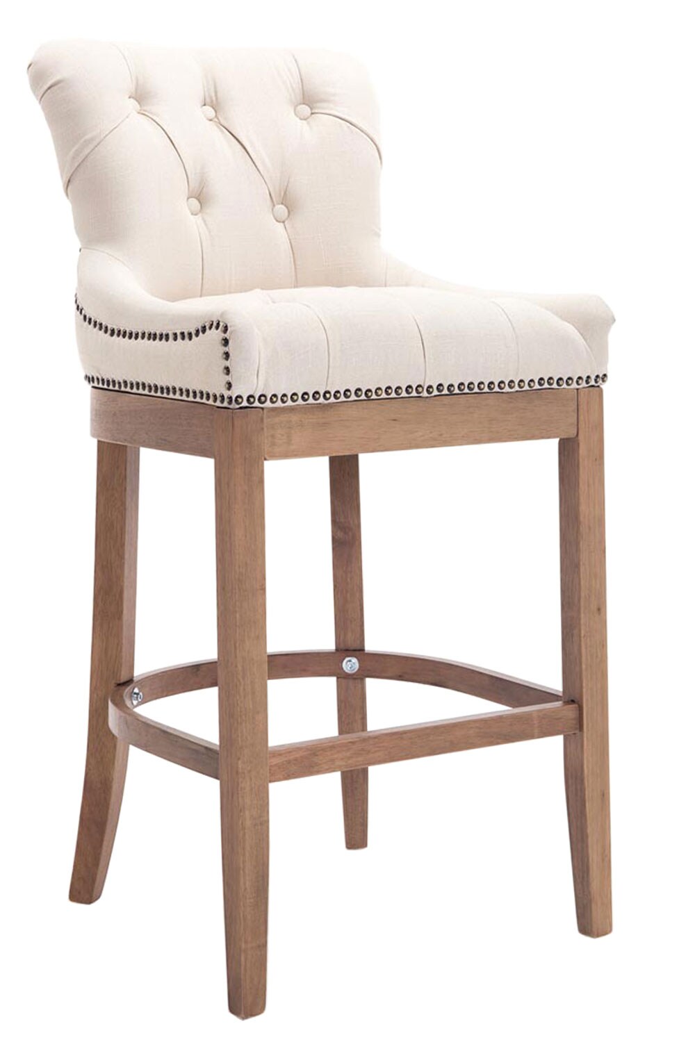 CLP Barhocker Lakewood Stoff-Bezug I Gepolsterter Tresenstuhl I Gestell Aus Holz 