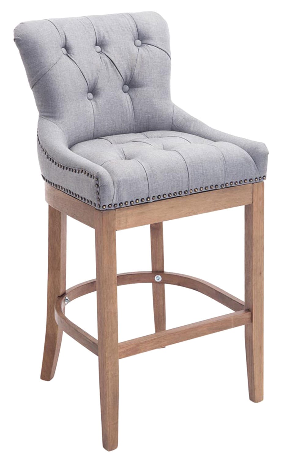 CLP Barhocker Lakewood Stoff-Bezug I Gepolsterter Tresenstuhl I Gestell Aus Holz 