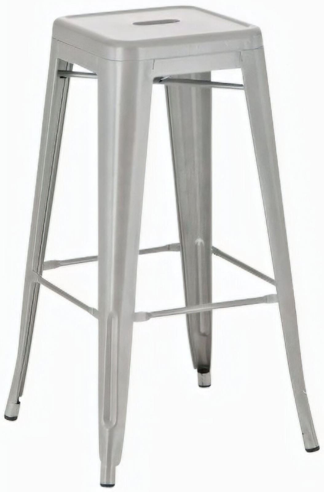 CLP Barhocker Joshua I Stapelbarer Tresenhocker aus Metall I Barstuhl mit Fu&szlig;st&uuml;tze I Sitzh&ouml;he 76 cm I Stapelhocker 