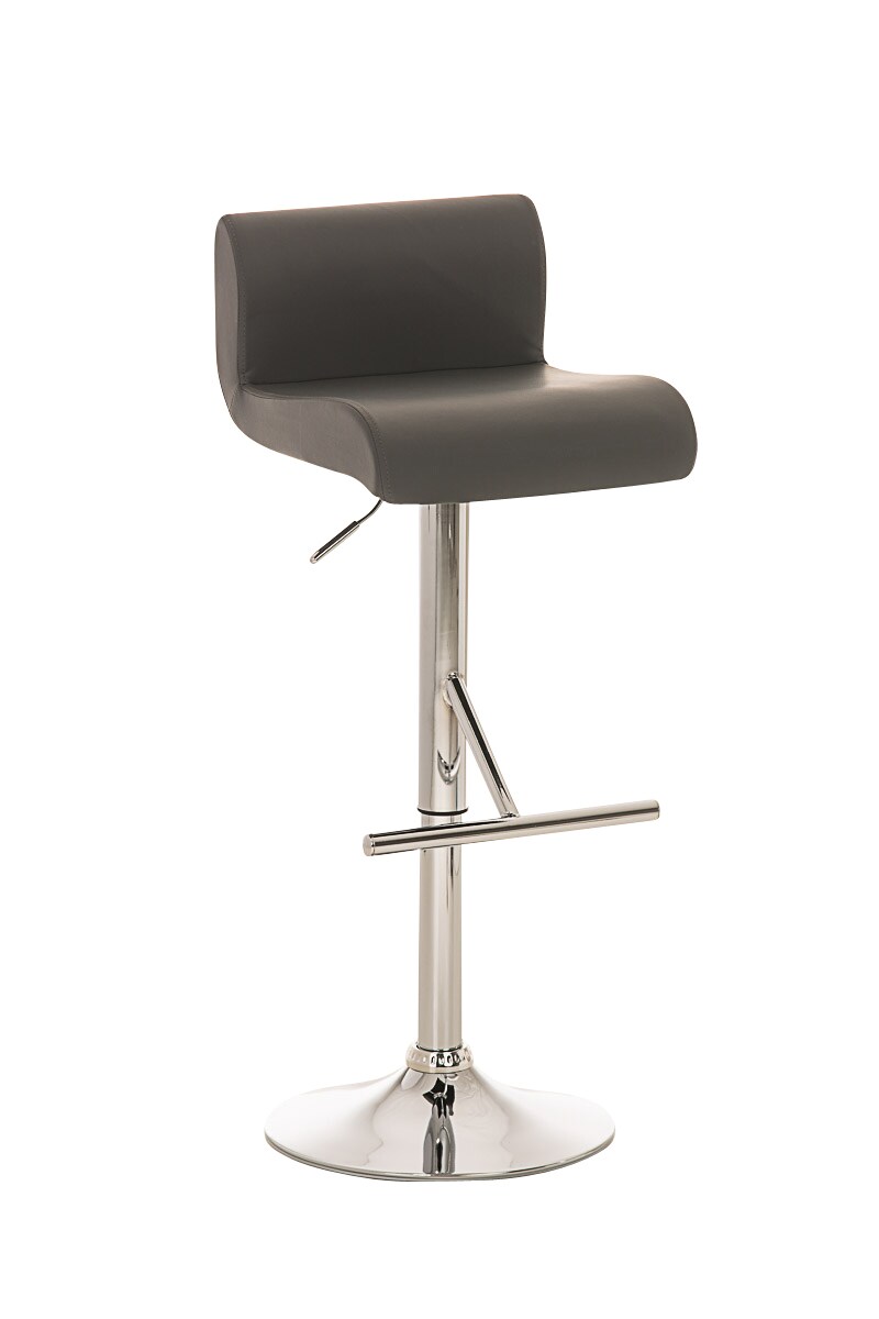 CLP Barhocker CALIFORNIA Kunstleder | Barstuhl Mit Lehne | H&ouml;henverstellbarer Tresenhocker Mit Fu&szlig;st&uuml;tze | In Vielen Farben 