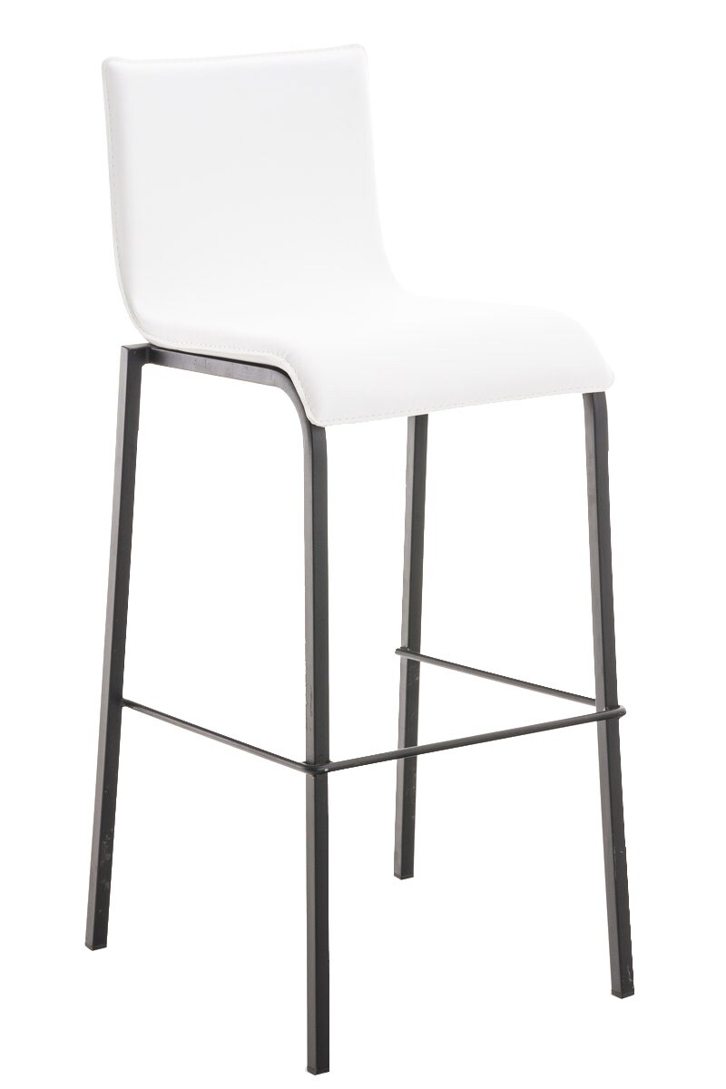 CLP Barhocker Avola I Stapelbarer Barstuhl Mit Metallgestell Und Kunstlederbezug I Thekenhocker Mit 78 CM Sitzhöhe