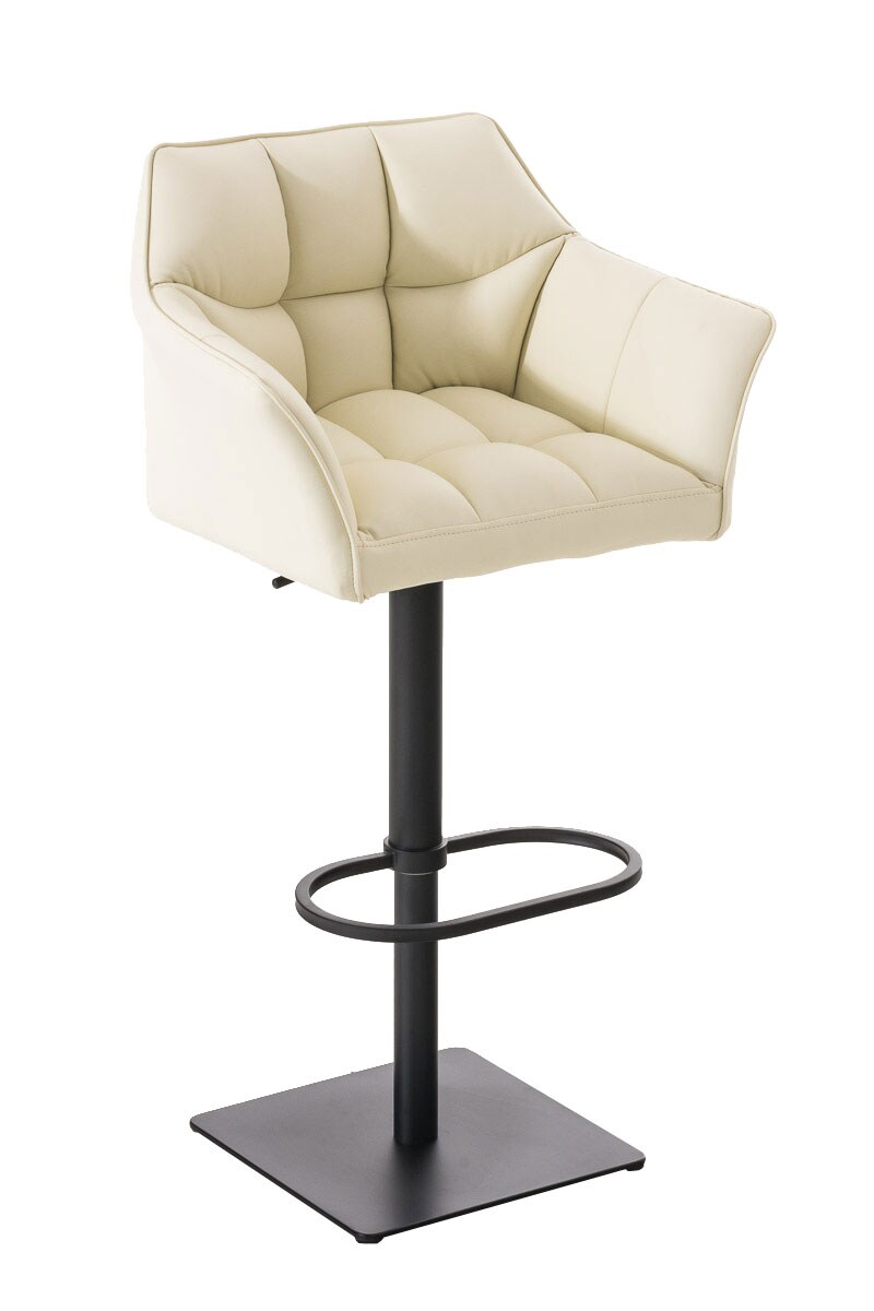 CLP Barhocker Damaso B - Farbe: creme, Gestellfarbe: schwarz 