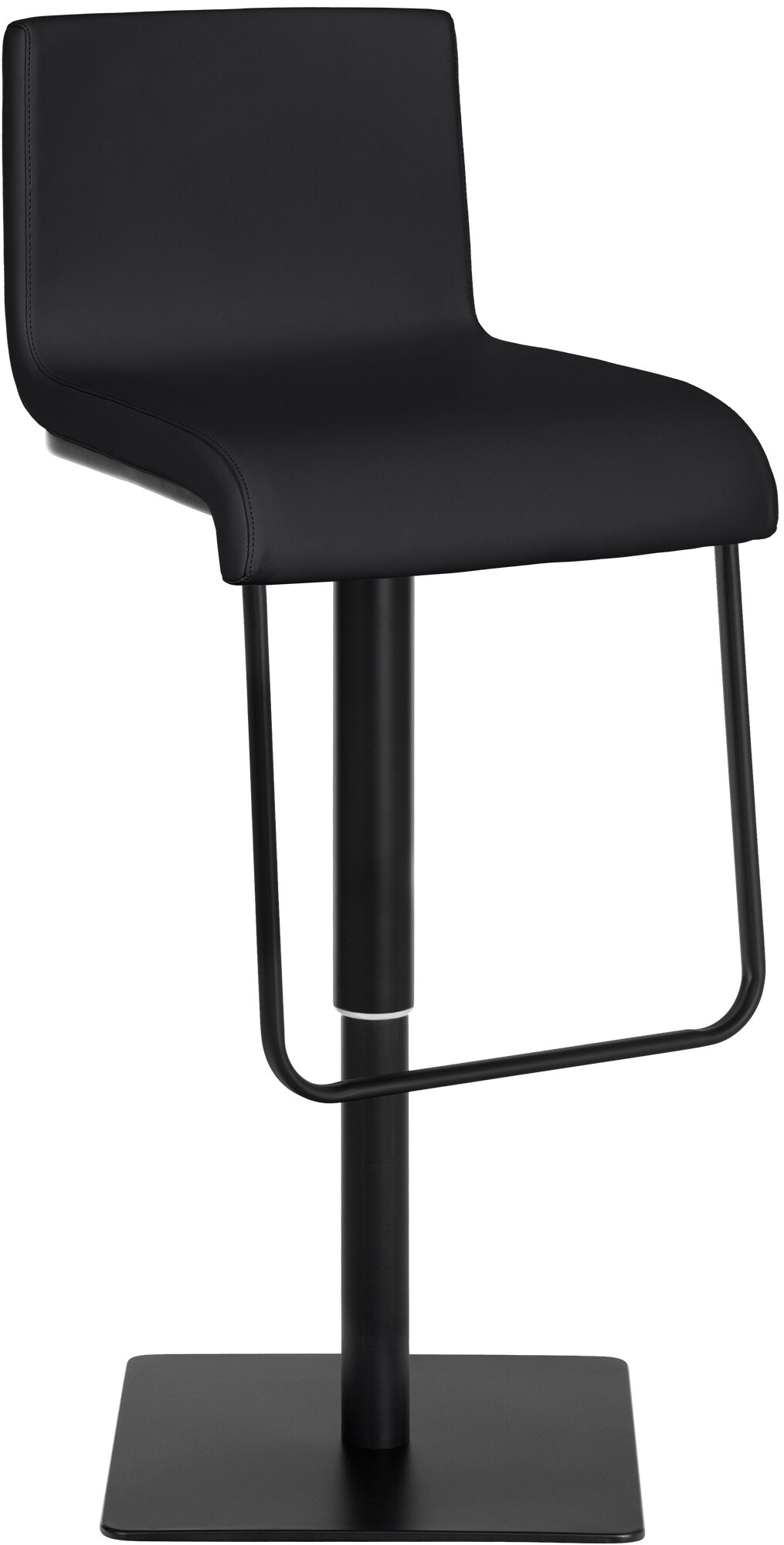 CLP Barhocker Limon mit Kunstleder-Bezug I Barstuhl mit R&uuml;ckenlehne und Fu&szlig;ablage I h&ouml;henverstellbar und drehbar 