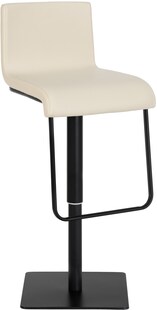 CLP Barhocker Limon mit Kunstleder-Bezug I Barstuhl mit Rückenlehne und Fußablage I höhenverstellbar und drehbar 