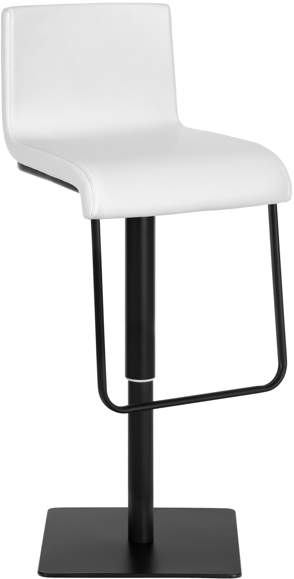 CLP Barhocker Limon mit Kunstleder-Bezug I Barstuhl mit R&uuml;ckenlehne und Fu&szlig;ablage I h&ouml;henverstellbar und drehbar 