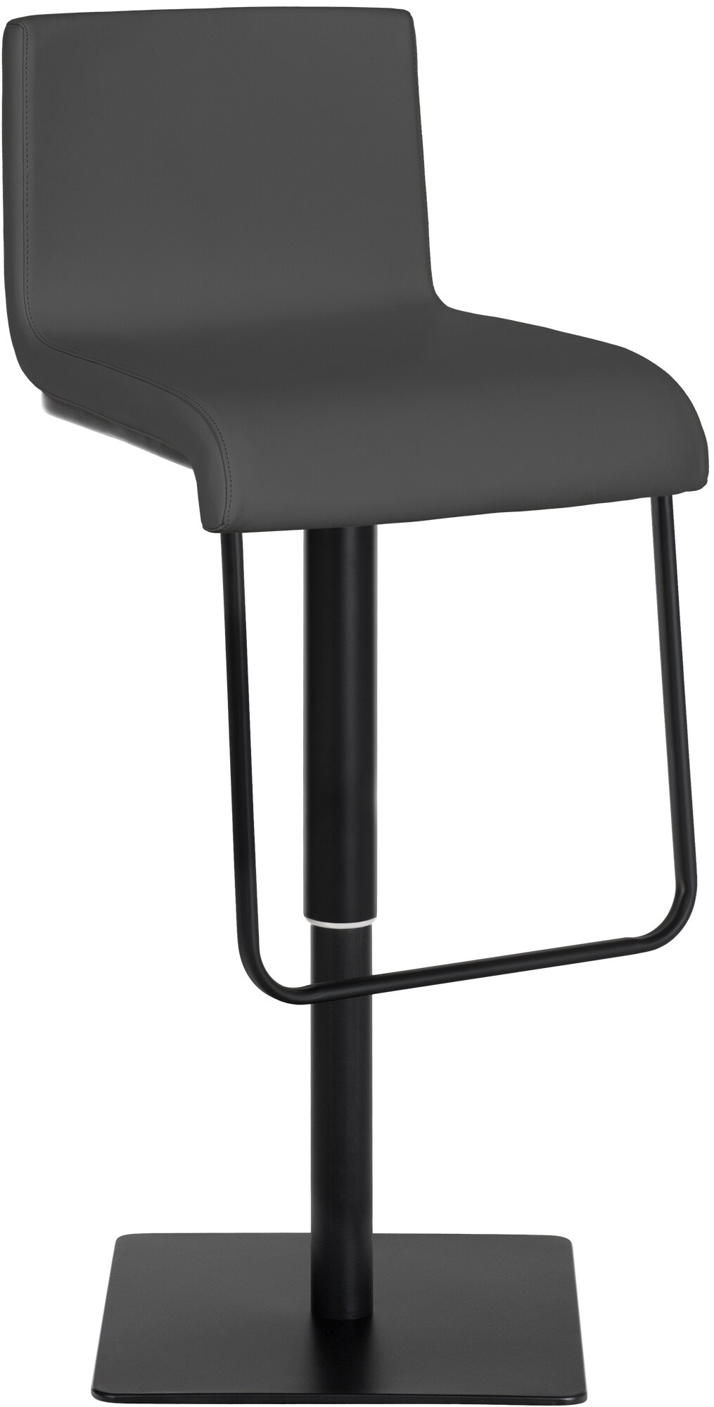 CLP Barhocker Limon mit Kunstleder-Bezug I Barstuhl mit R&uuml;ckenlehne und Fu&szlig;ablage I h&ouml;henverstellbar und drehbar 