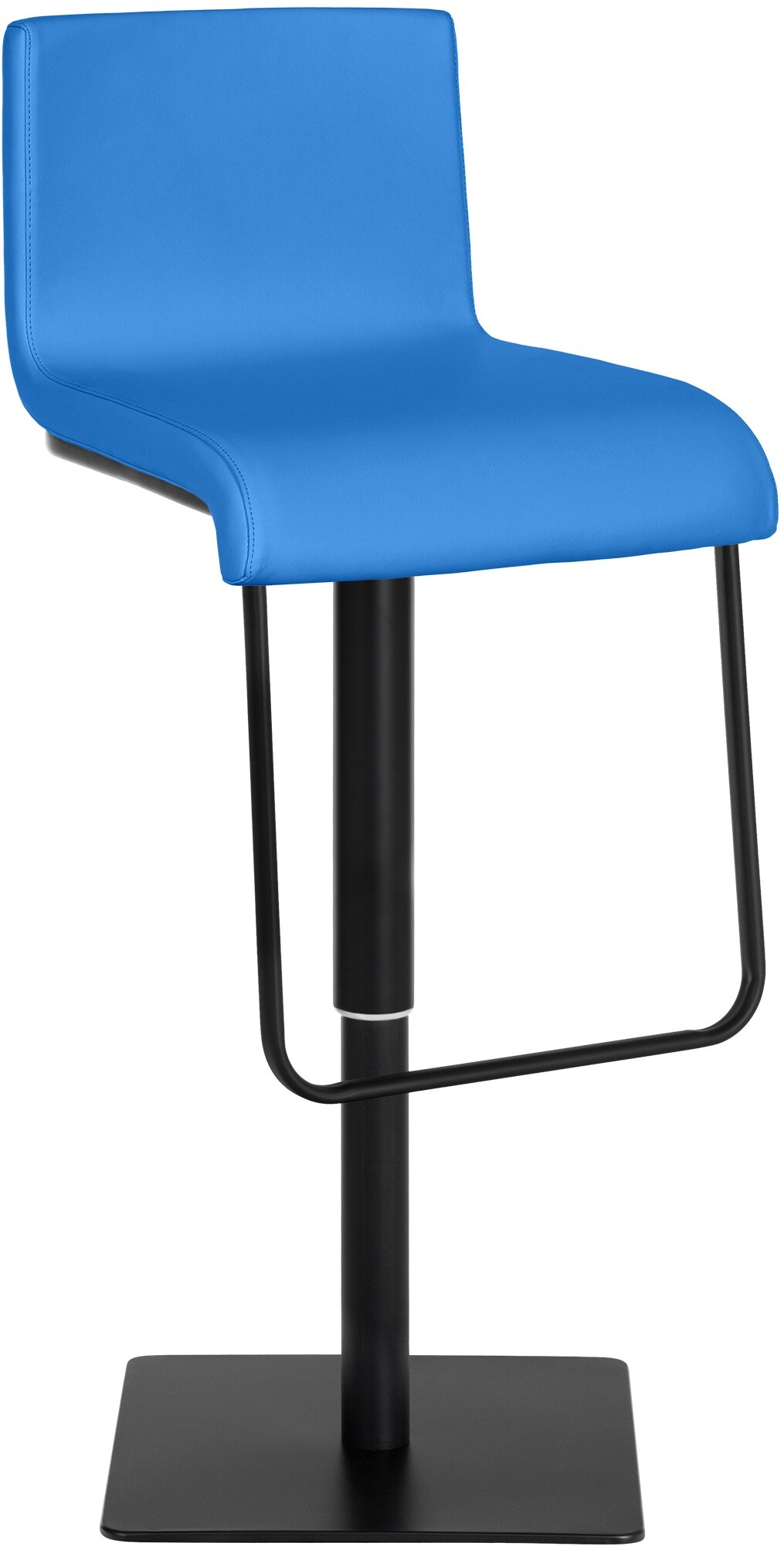 CLP Barhocker Limon mit Kunstleder-Bezug I Barstuhl mit R&uuml;ckenlehne und Fu&szlig;ablage I h&ouml;henverstellbar und drehbar 