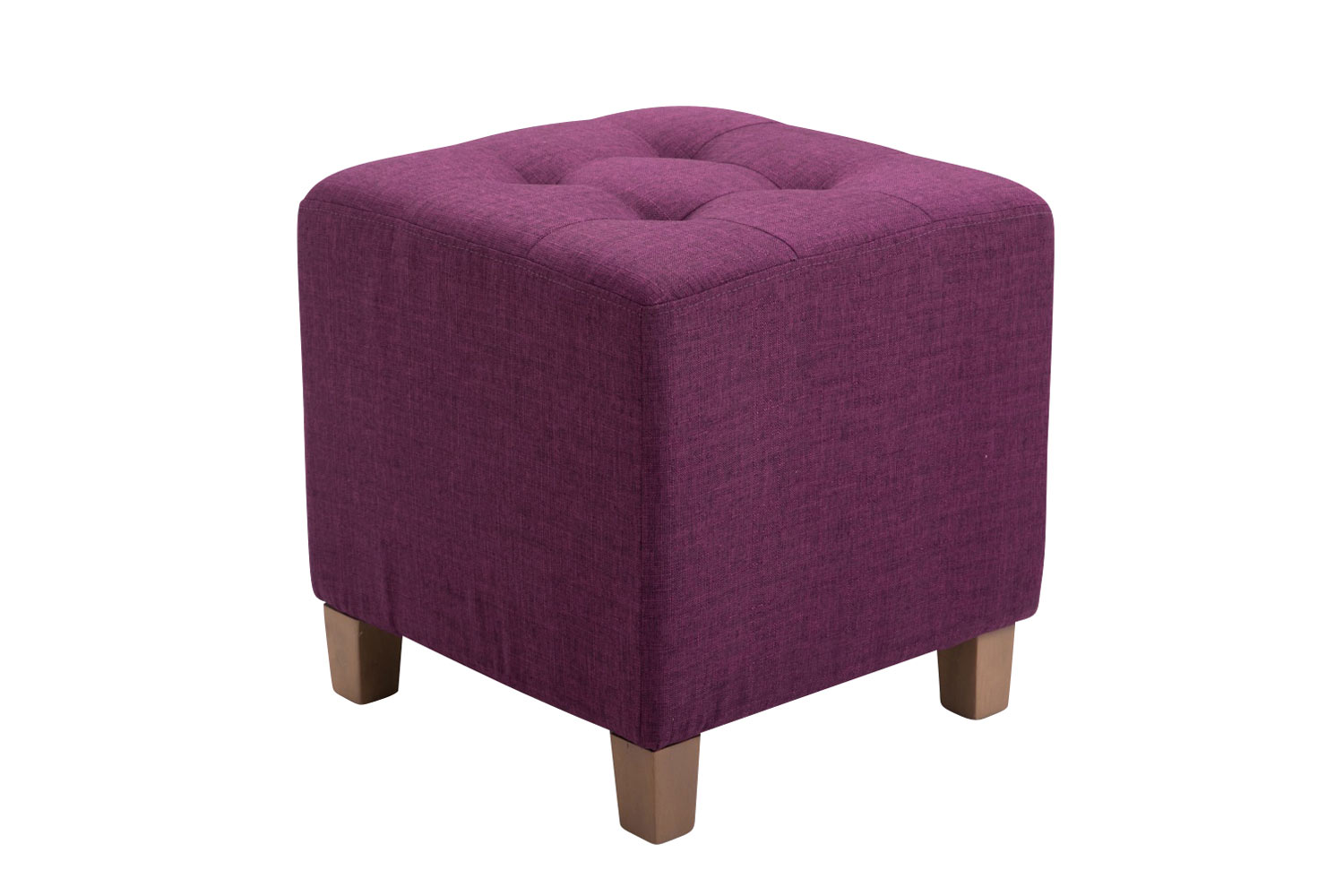 CLP Sitzhocker Pharao I Gepolsterter Sitzw&uuml;rfel Mit Stoff-Bezug I Helle Holzbeine 