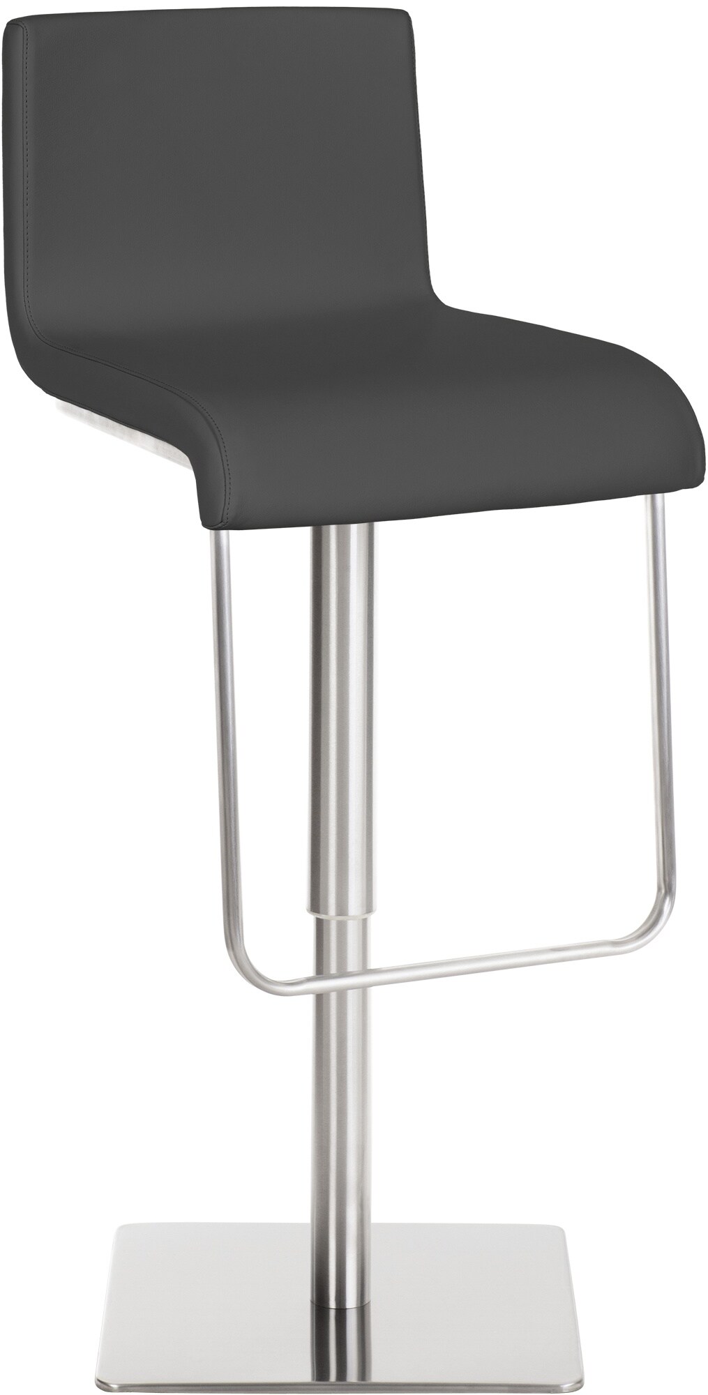 CLP Barhocker Limon mit Kunstleder-Bezug I Barstuhl mit R&uuml;ckenlehne und Fu&szlig;ablage I h&ouml;henverstellbar und drehbar 