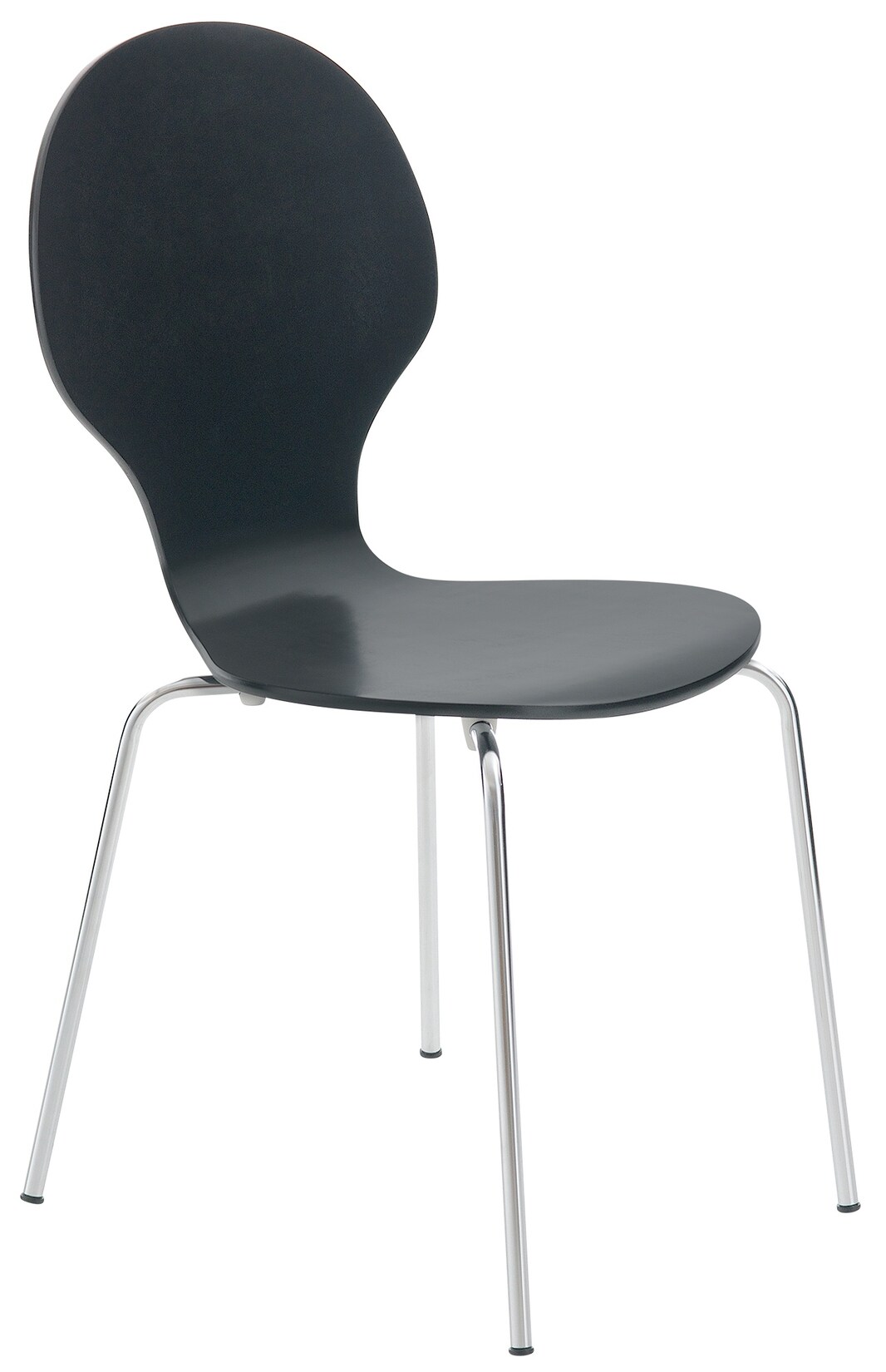 CLP Stapelstuhl Diego I Komfortabler Esszimmerstuhl I Metallgestell, Holzsitz I Ergonomisches Design I Platzsparend In Esszimmer Und Küche