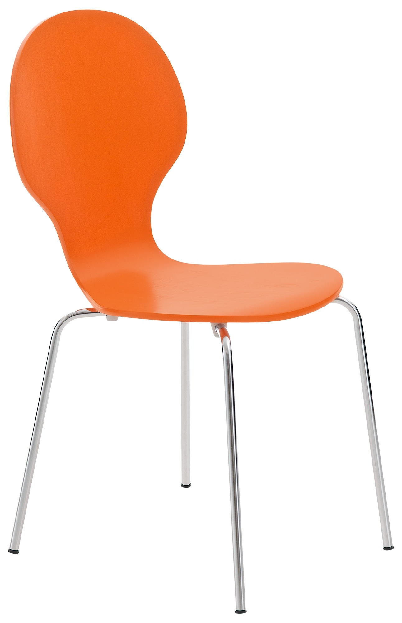 CLP Stapelstuhl Diego I Komfortabler Esszimmerstuhl I Metallgestell, Holzsitz I Ergonomisches Design I Platzsparend In Esszimmer Und K&uuml;che 