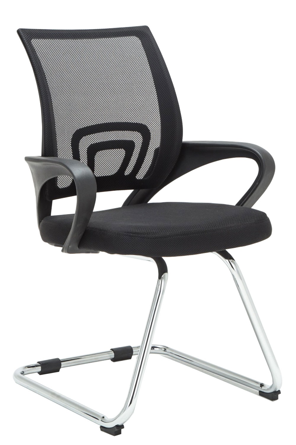 CLP Freischwinger Eureka I Polsterstuhl mit Stoffbezug I R&uuml;ckenlehne mit Netzbezug I Esszimmerstuhl mit Metallgestell 