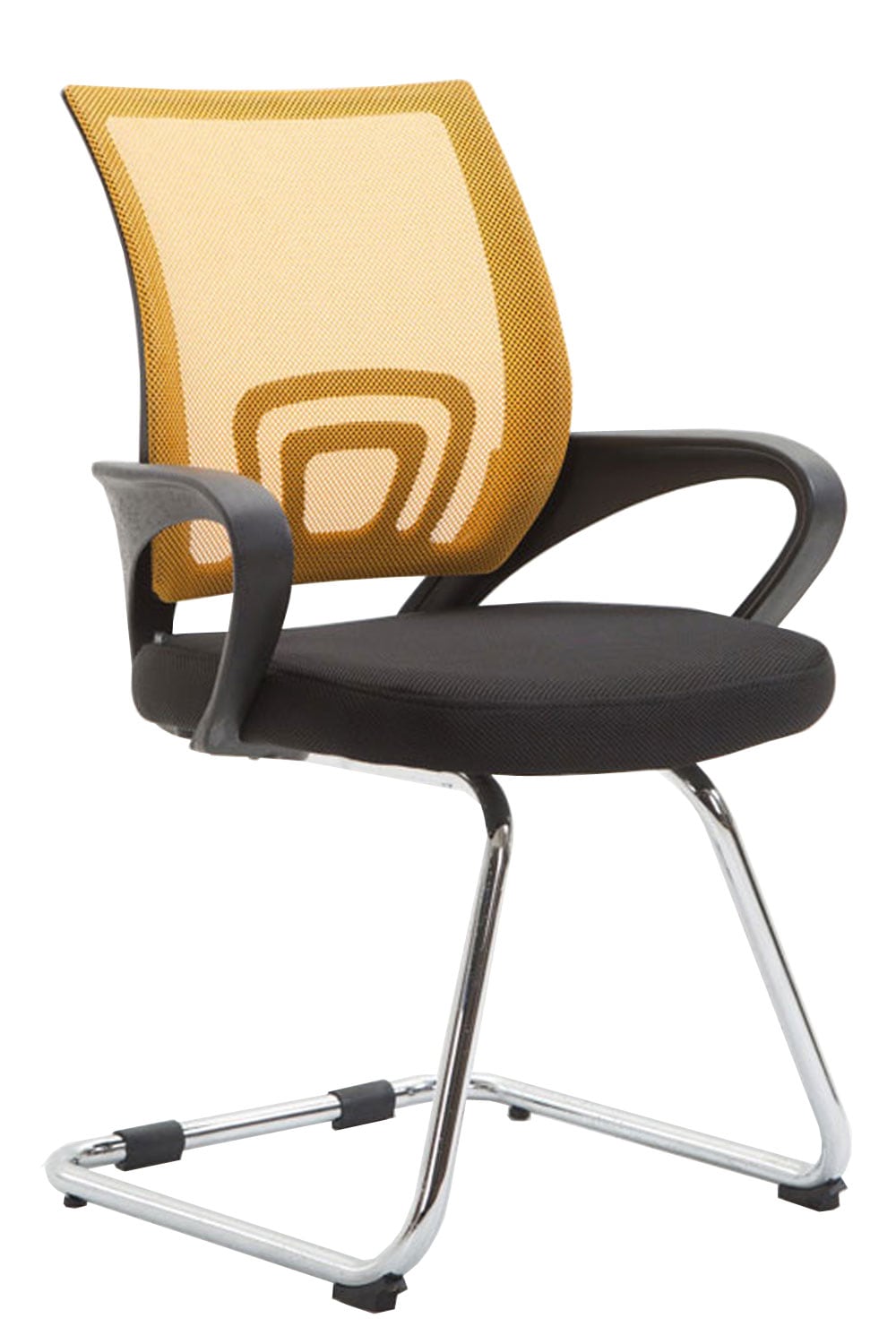 CLP Freischwinger Eureka I Polsterstuhl mit Stoffbezug I R&uuml;ckenlehne mit Netzbezug I Esszimmerstuhl mit Metallgestell 