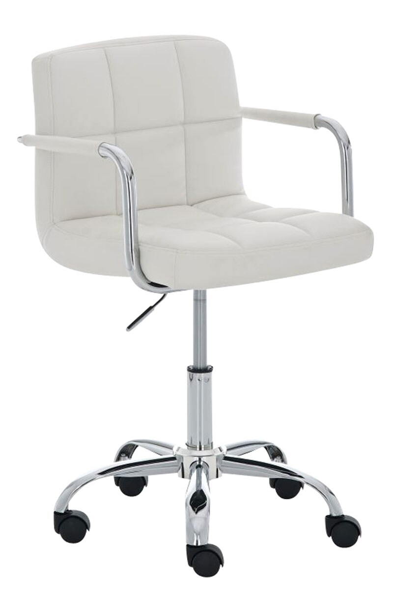 CLP B&uuml;rostuhl LUCY mit gestepptem Kunstlederbezug I Drehstuhl mit Leichtlaufrollen I Schreibtischstuhl mit Armlehne 